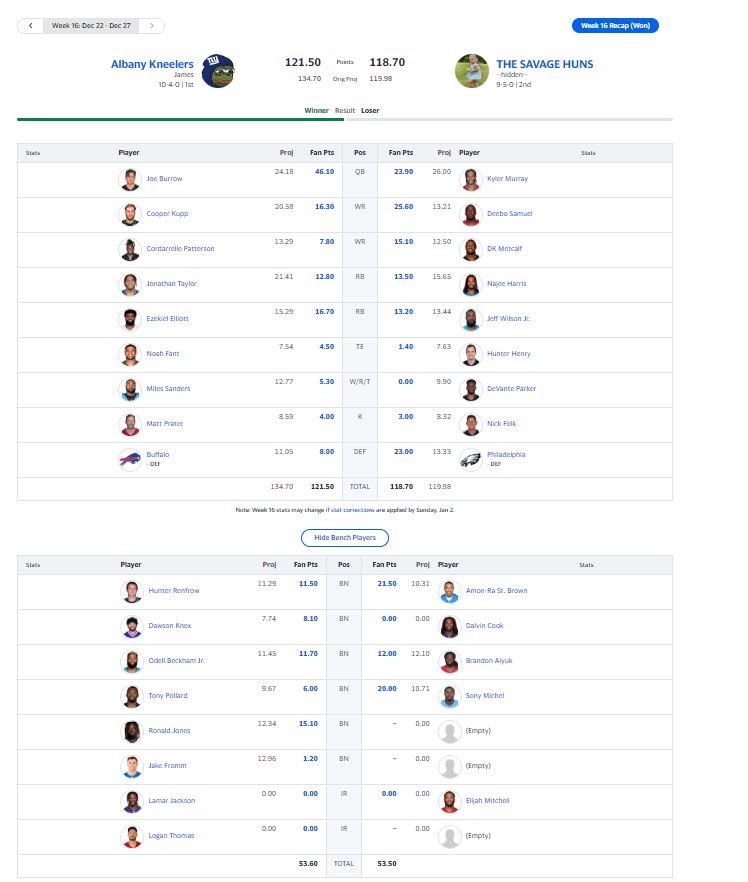 Original 2021 championship matchup capture